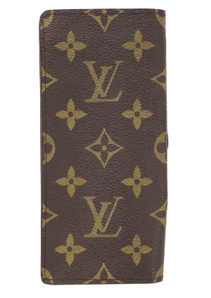 LOUIS VUITTON Monogram Etui a lunettes Simple Glasses Case