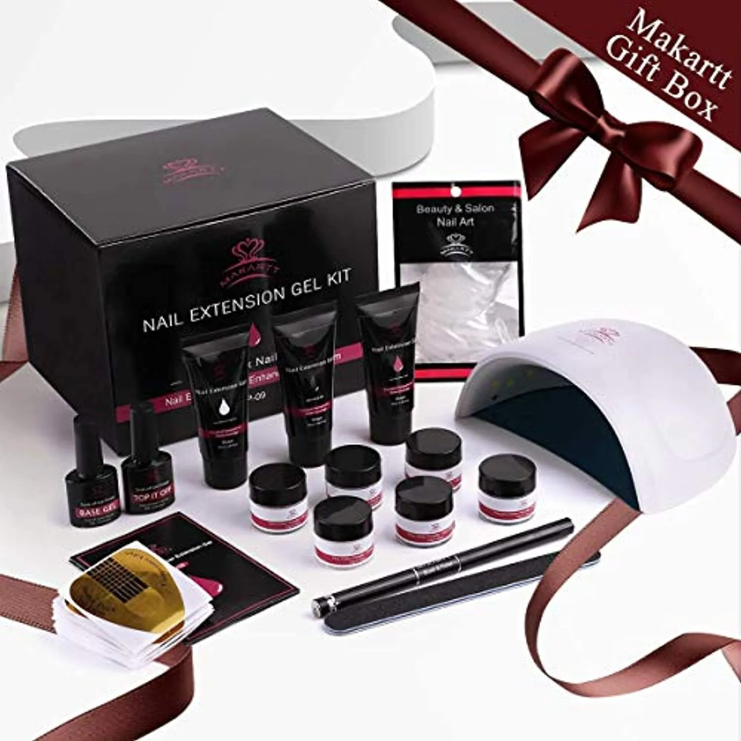 Makartt Nail Extension Gel Kit 30ML with Stefy Handheld Nail Drill Kit Bundle