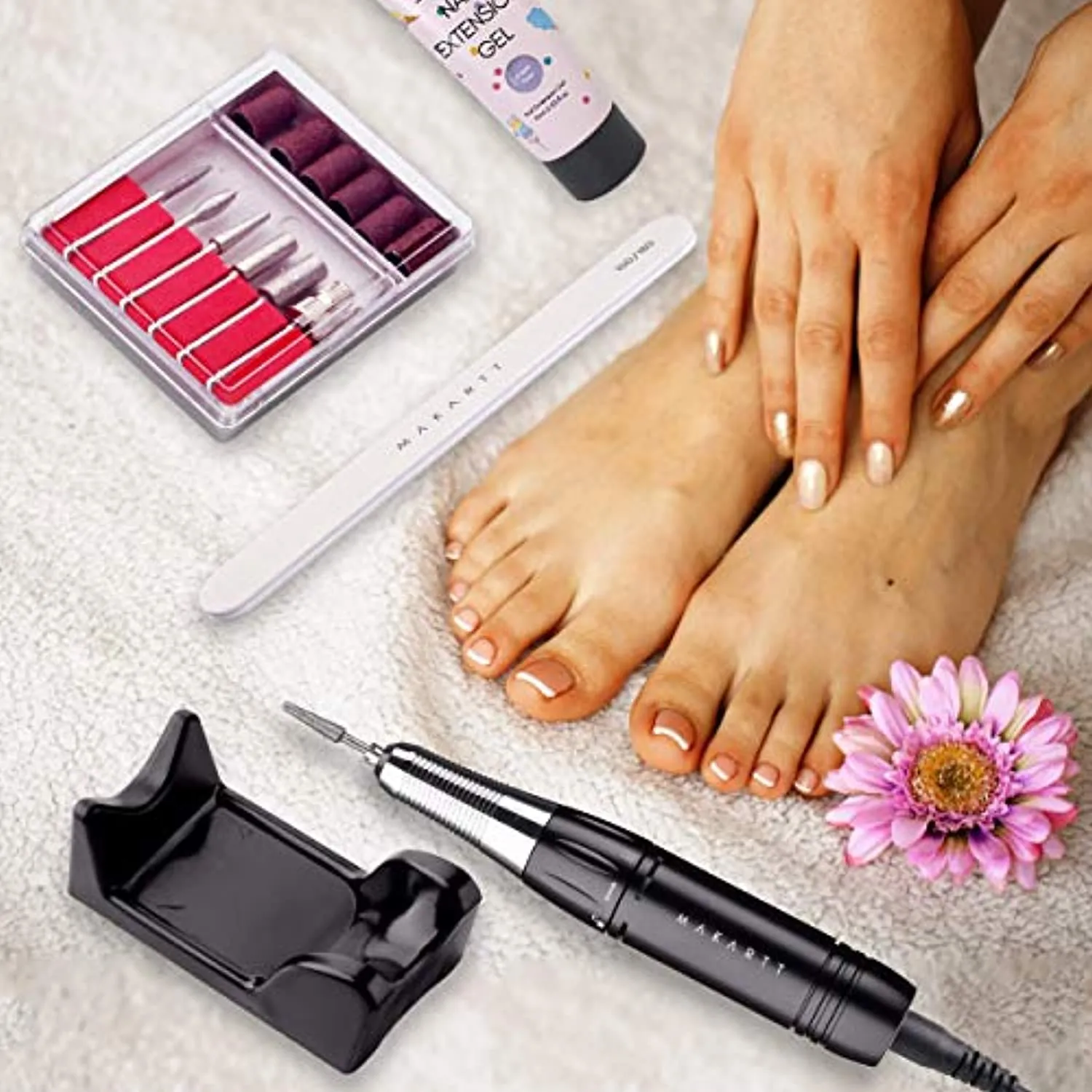 Makartt Nail Extension Gel Kit 30ML with Stefy Handheld Nail Drill Kit Bundle