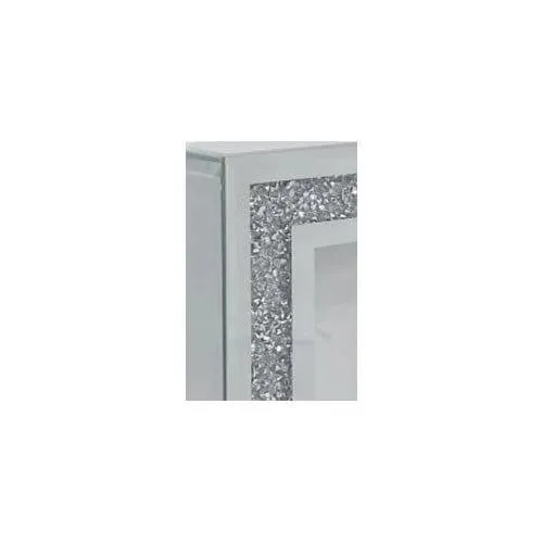 Mantle Clock Mirror Crystal Mirrored Glass Mantel Piece Desk Table - 40cm