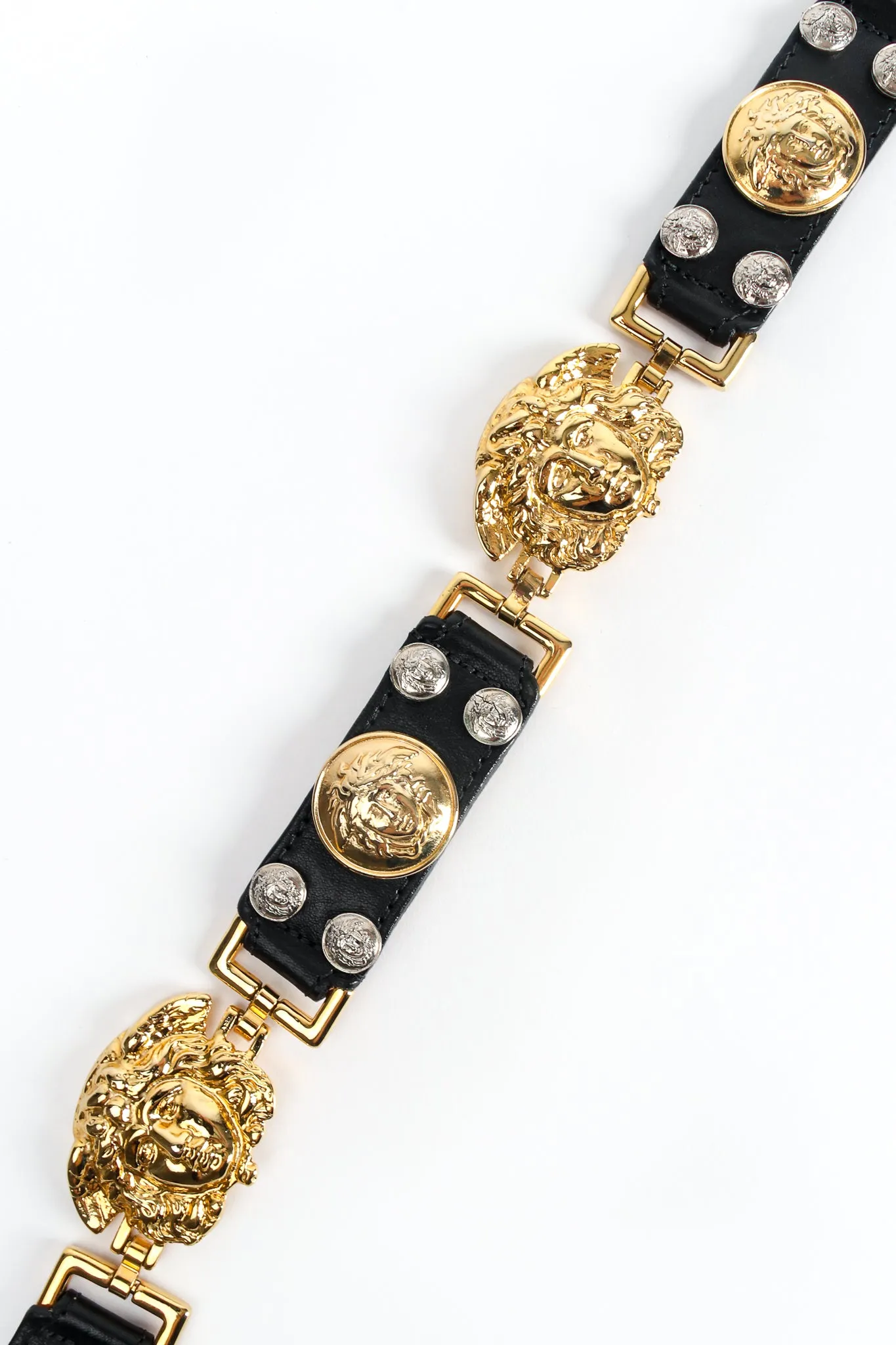 Medusa Medallion Leather Belt