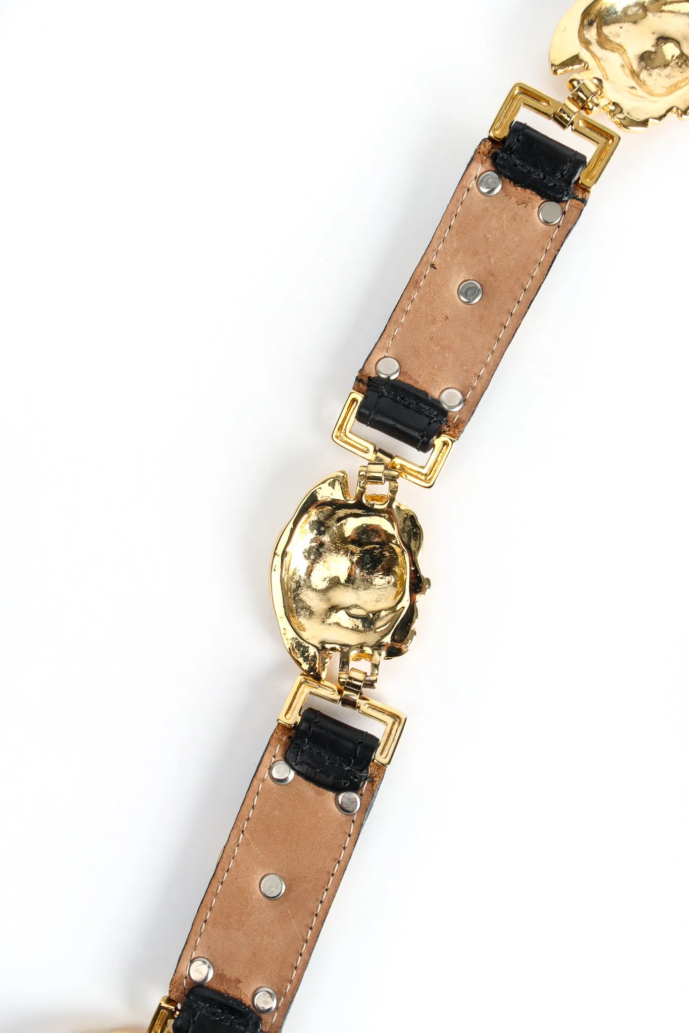 Medusa Medallion Leather Belt