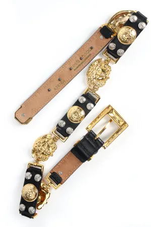 Medusa Medallion Leather Belt