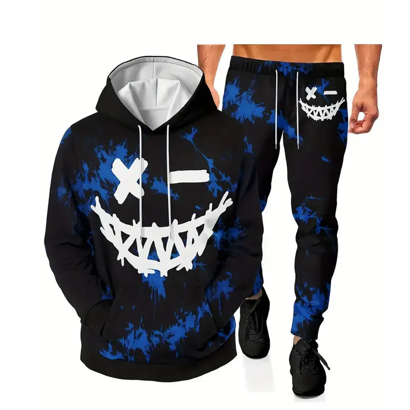 Men's Fashionable 3D Print Sportswear 2-piece Set