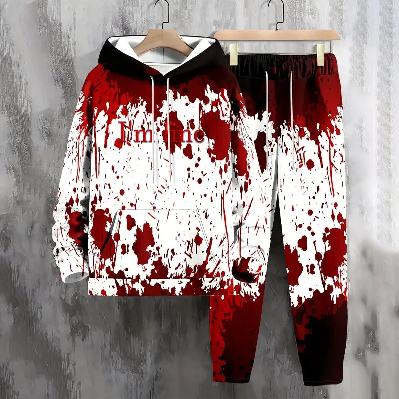 Men's Fashionable 3D Print Sportswear 2-piece Set