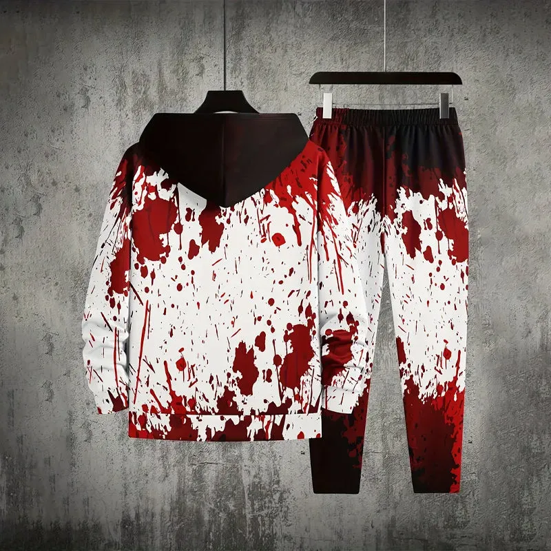 Men's Fashionable 3D Print Sportswear 2-piece Set