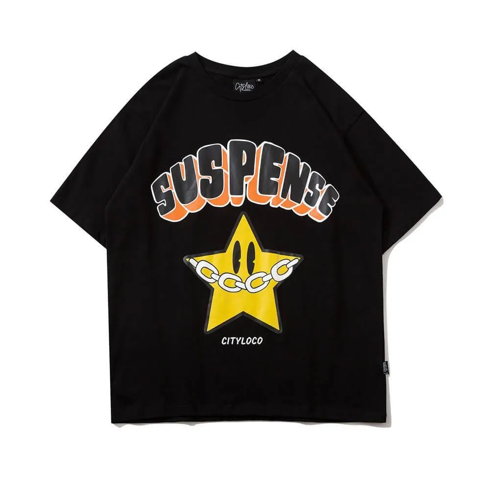Men's Street Hip Hop Loose Short Sleeve T-shirt