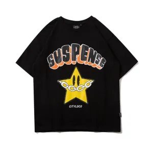 Men's Street Hip Hop Loose Short Sleeve T-shirt