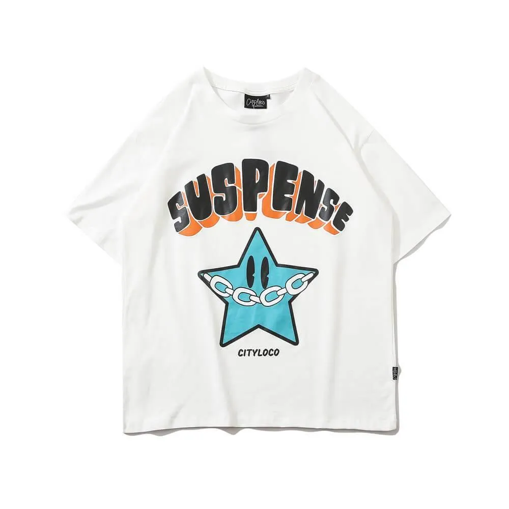 Men's Street Hip Hop Loose Short Sleeve T-shirt