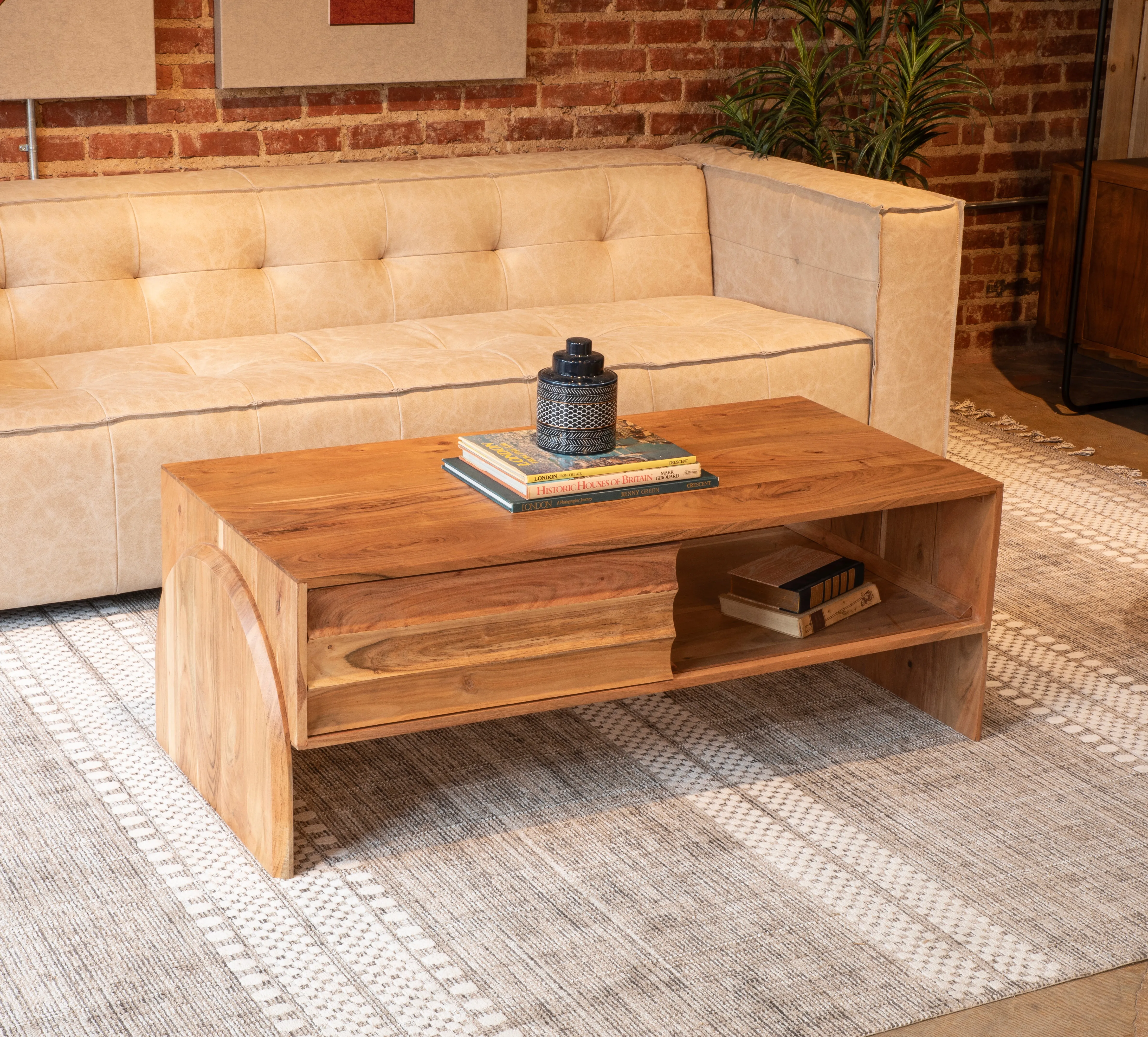 Milano Cream Leather Sofa