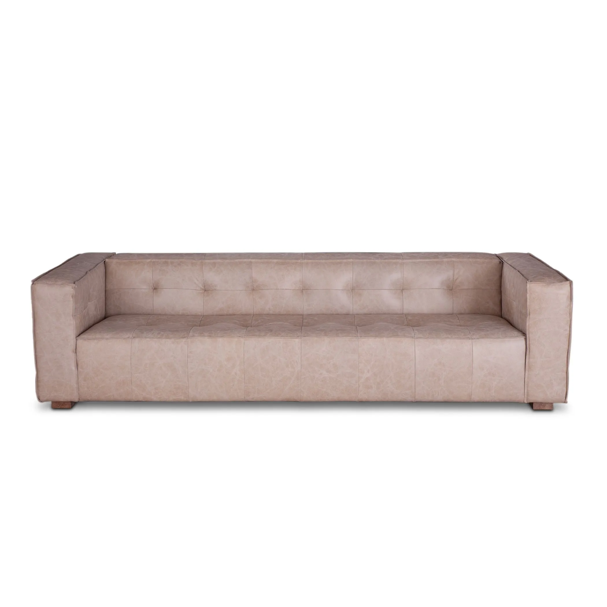 Milano Cream Leather Sofa