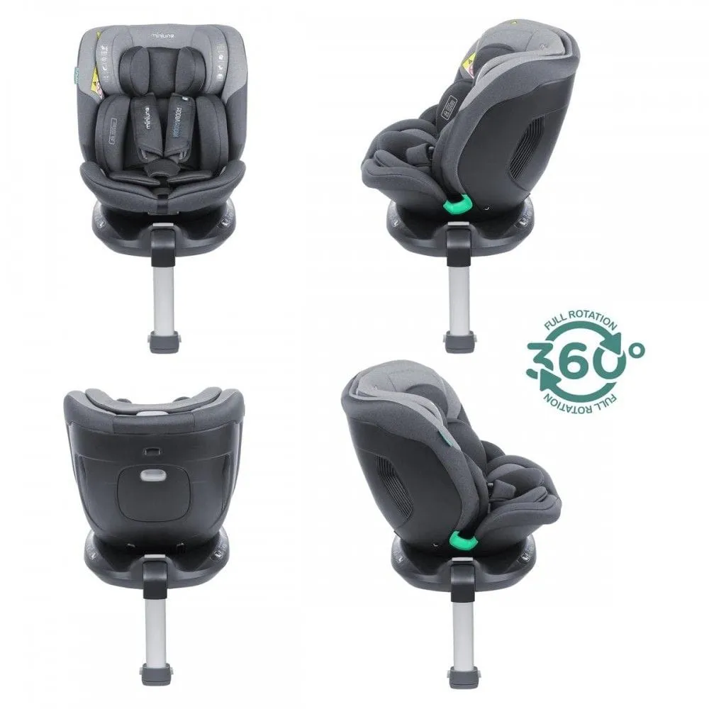 Miniuno InfinityFix R129 Swivel Car Seat - Shadow Grey