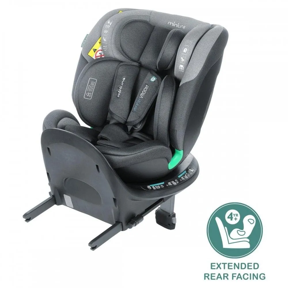 Miniuno InfinityFix R129 Swivel Car Seat - Shadow Grey