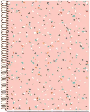 Miquelrius Large 4 Subject Wirebound Notebook - Hardcover, (120 Sheets-240 Pages, Lined), 8.5" x 11" (Terrazzo)
