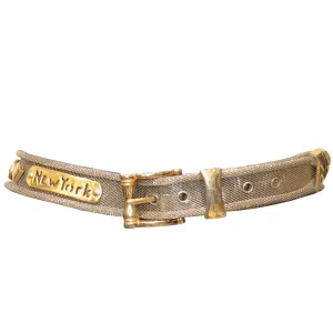 Mixed Metal "CITY" W/ Gold & Silvertone belt