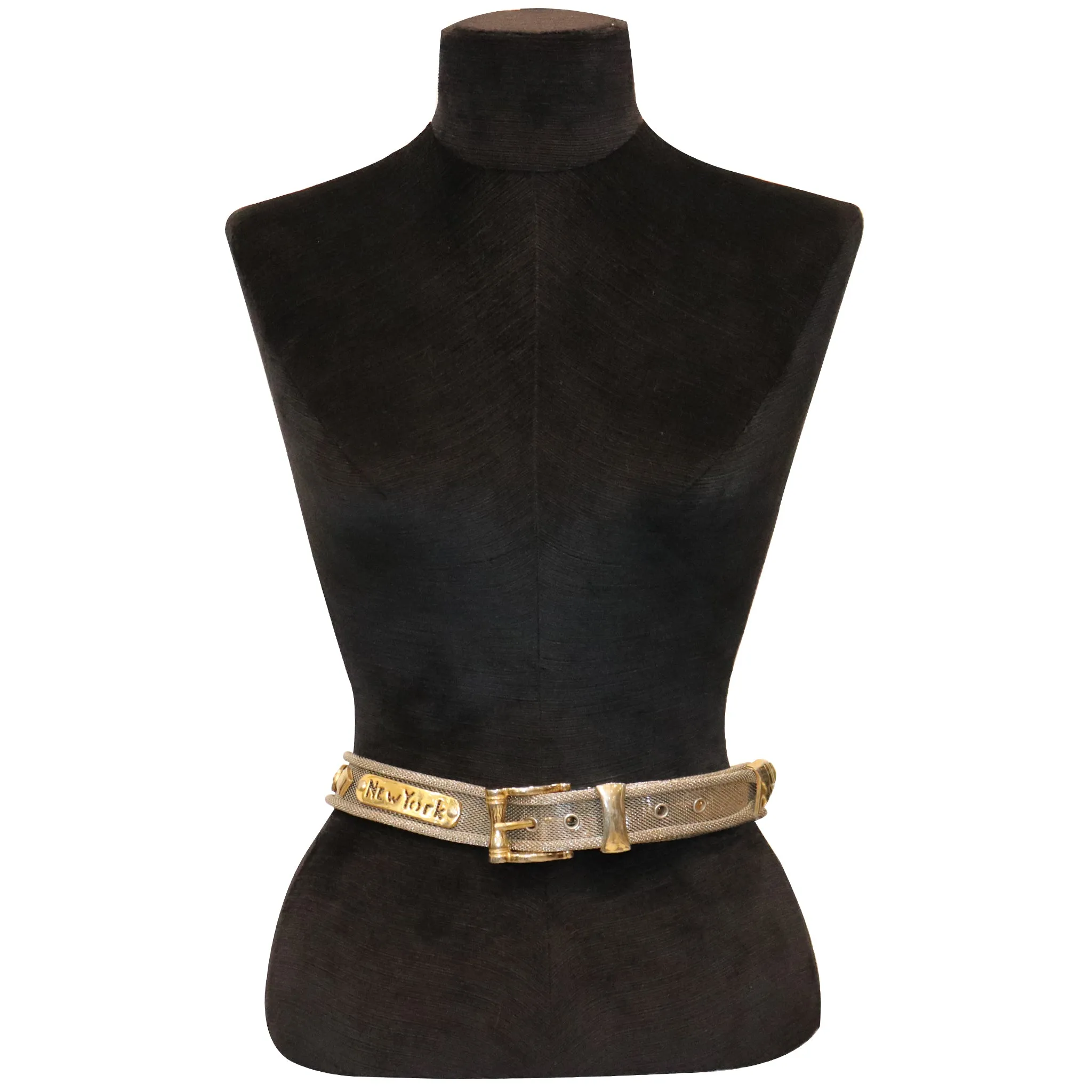 Mixed Metal "CITY" W/ Gold & Silvertone belt