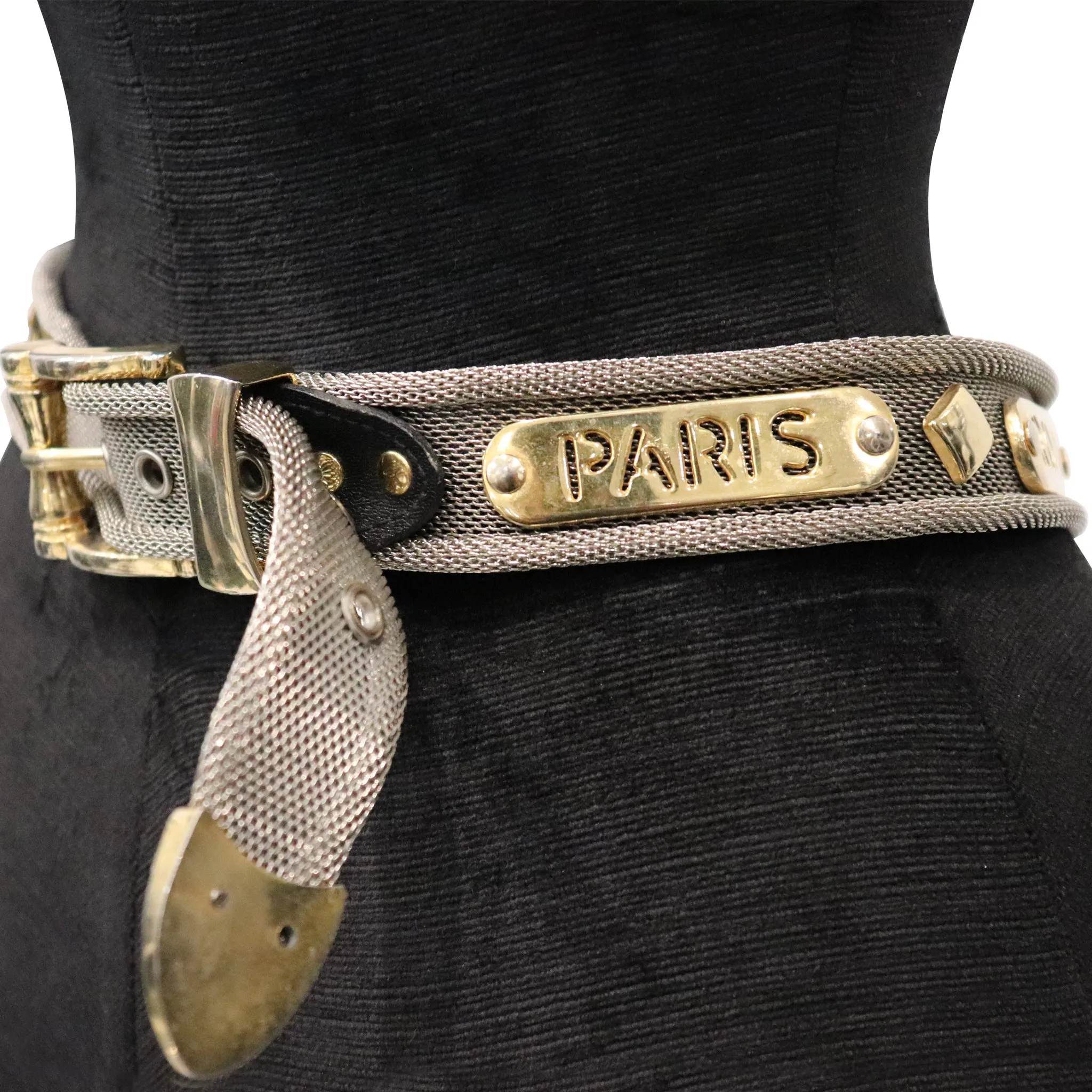 Mixed Metal "CITY" W/ Gold & Silvertone belt
