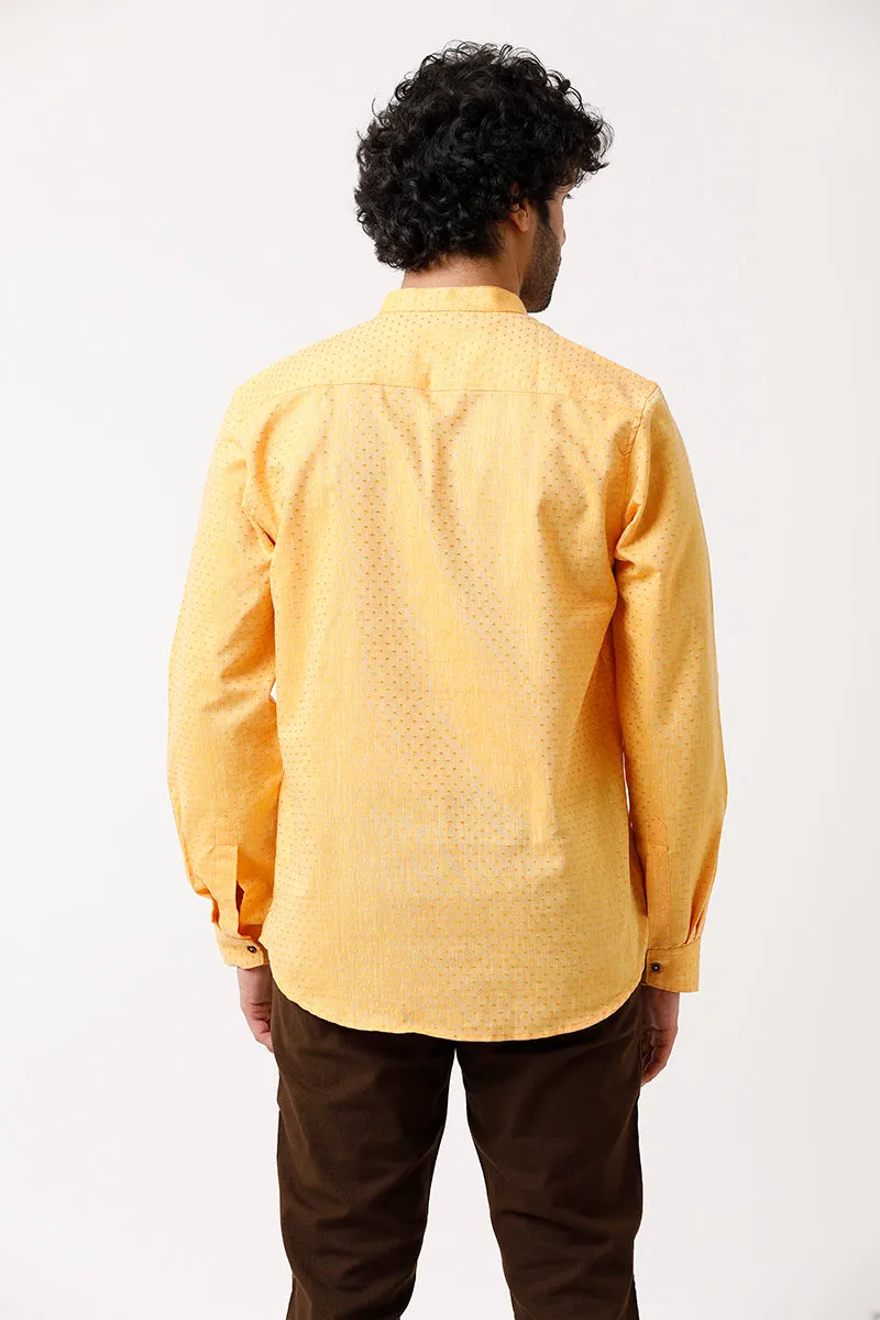 Moksha - Golden Yellow Short Kurta for Men | Uathayam
