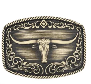 Montana Silversmiths Belt Buckle Western Attitude Longhorn