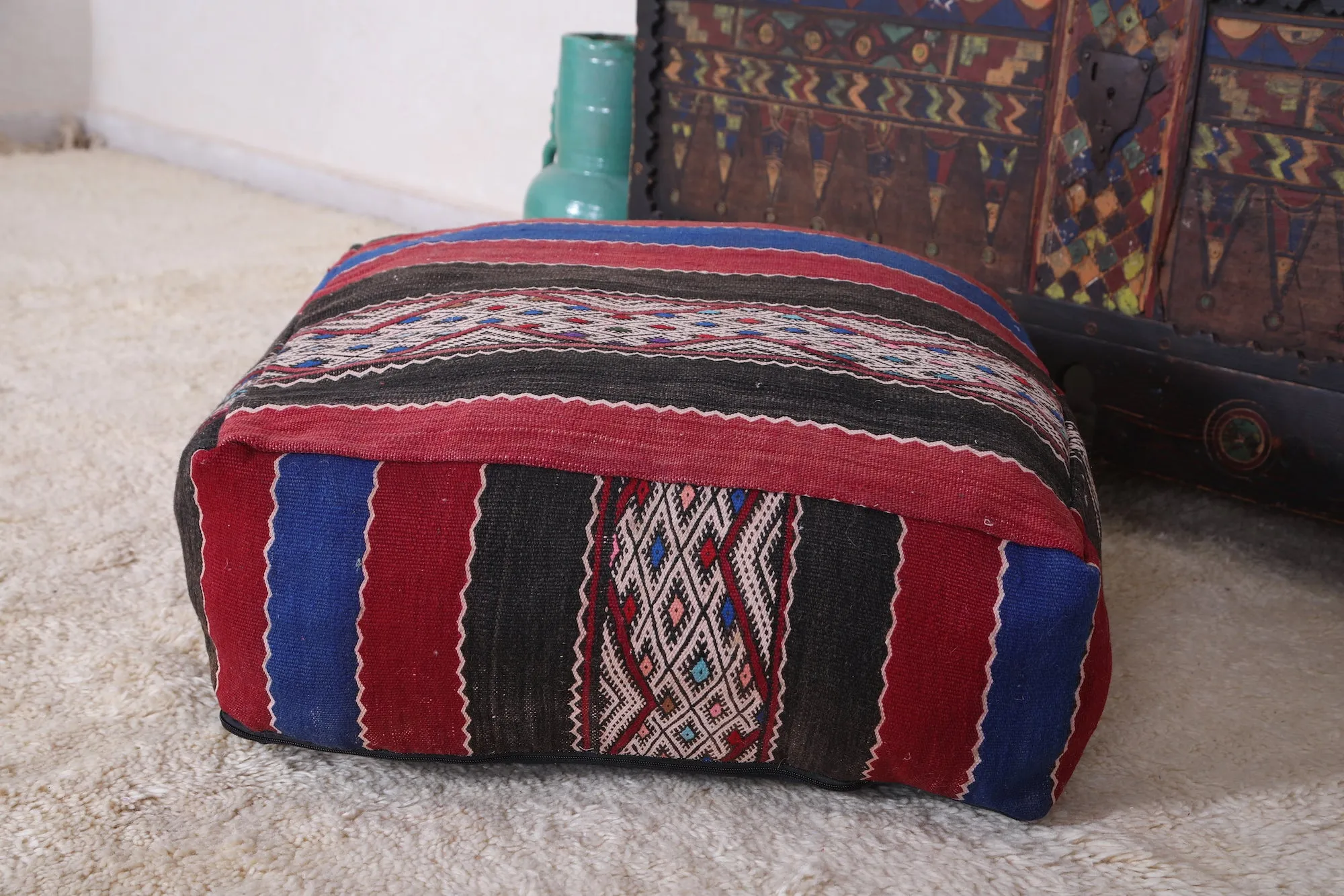 Moroccan berber Ottoman handmade Pouf Footstool