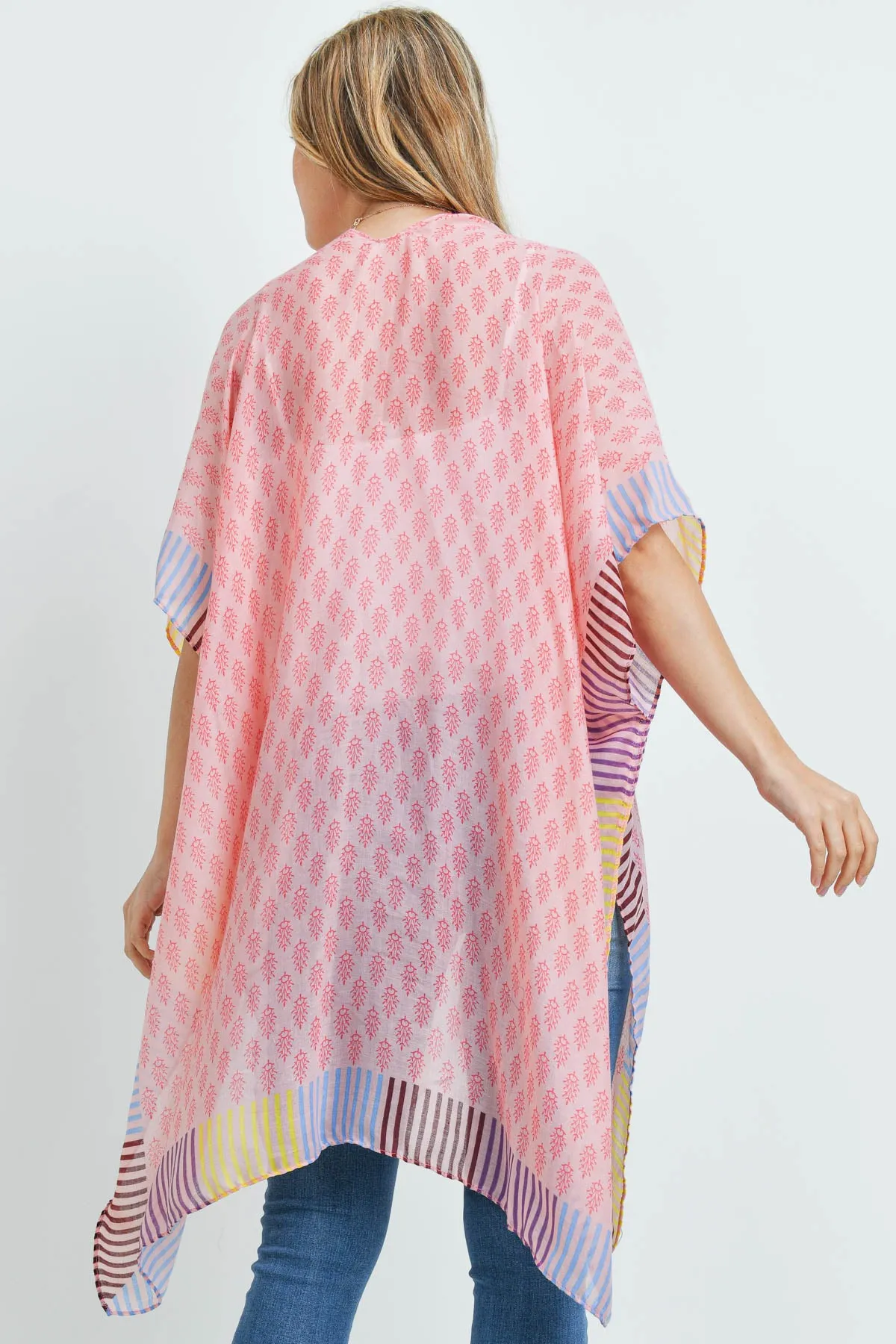 MS0171 - BOHEMIAN STYLE OMBRE LEAVES KIMONO