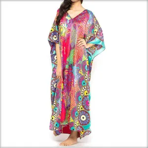 Multi Coloured Printed Kaftan