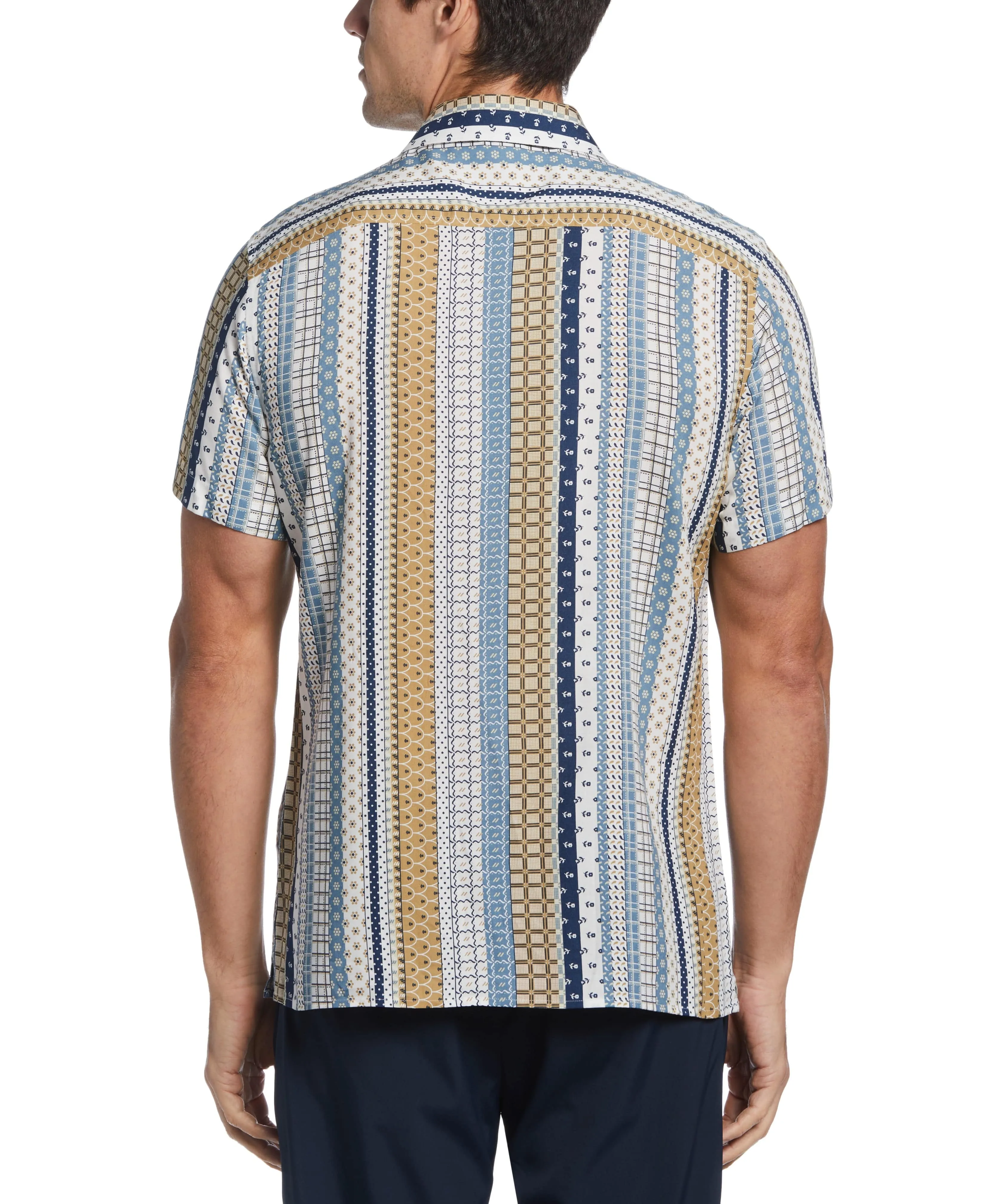 Multi-Print Stripe Shirt