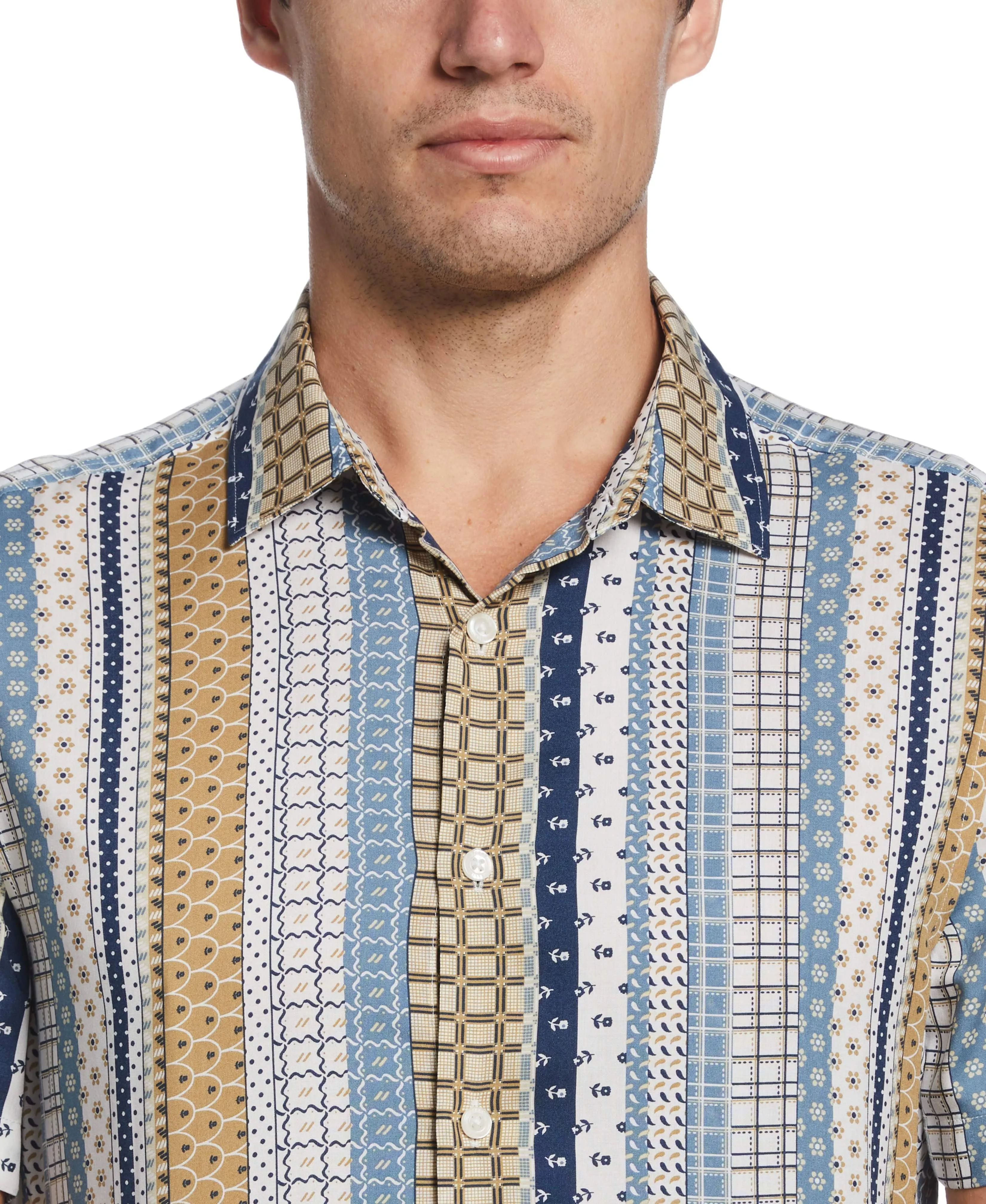 Multi-Print Stripe Shirt