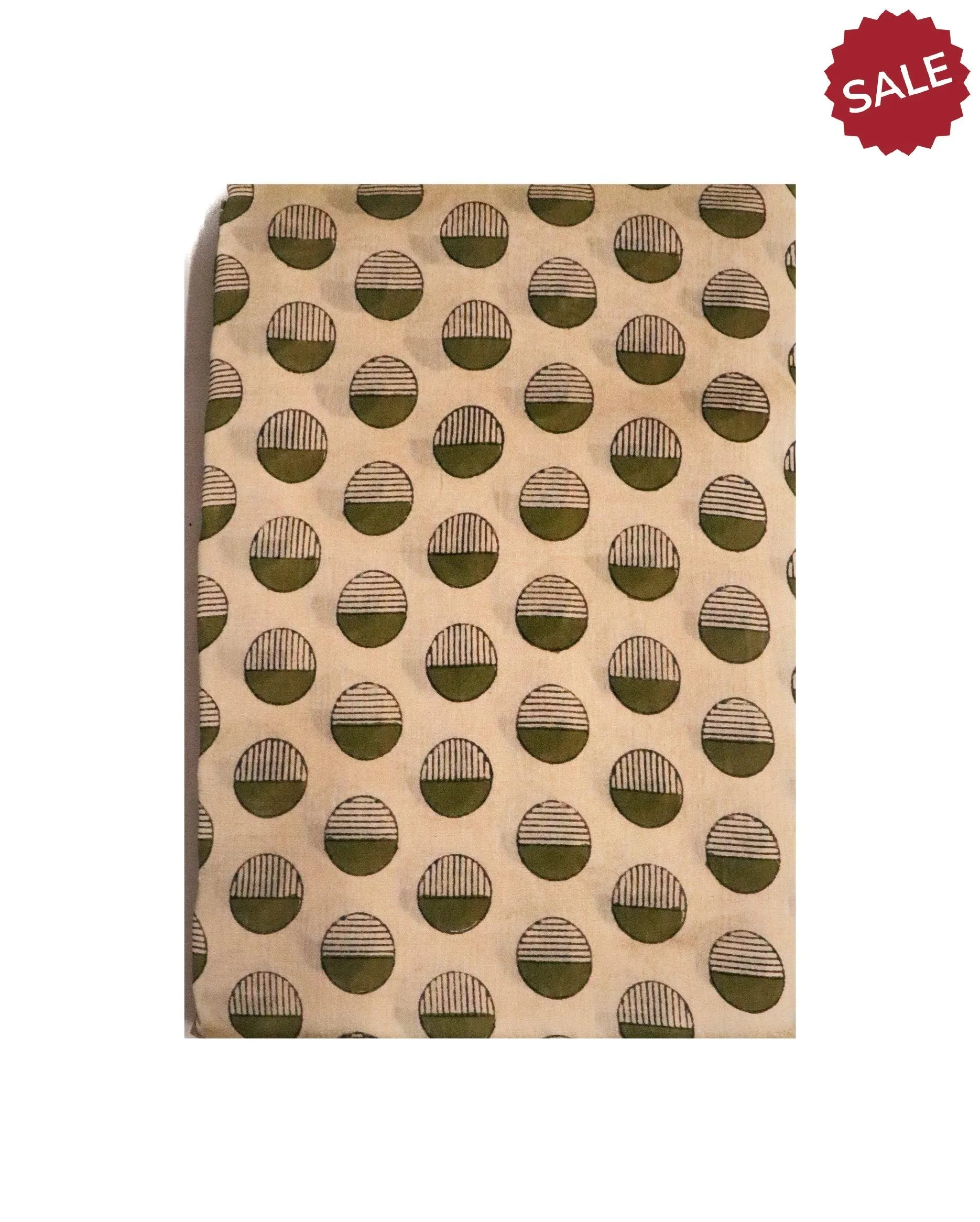 Naltural dyed Bagru saree - Roheda- Green Syahi Begar