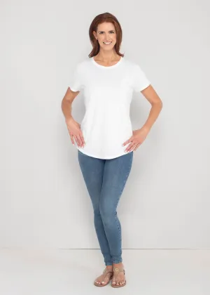Natural White (5555) ~ Contoured Tri-Blend Scoop Tee