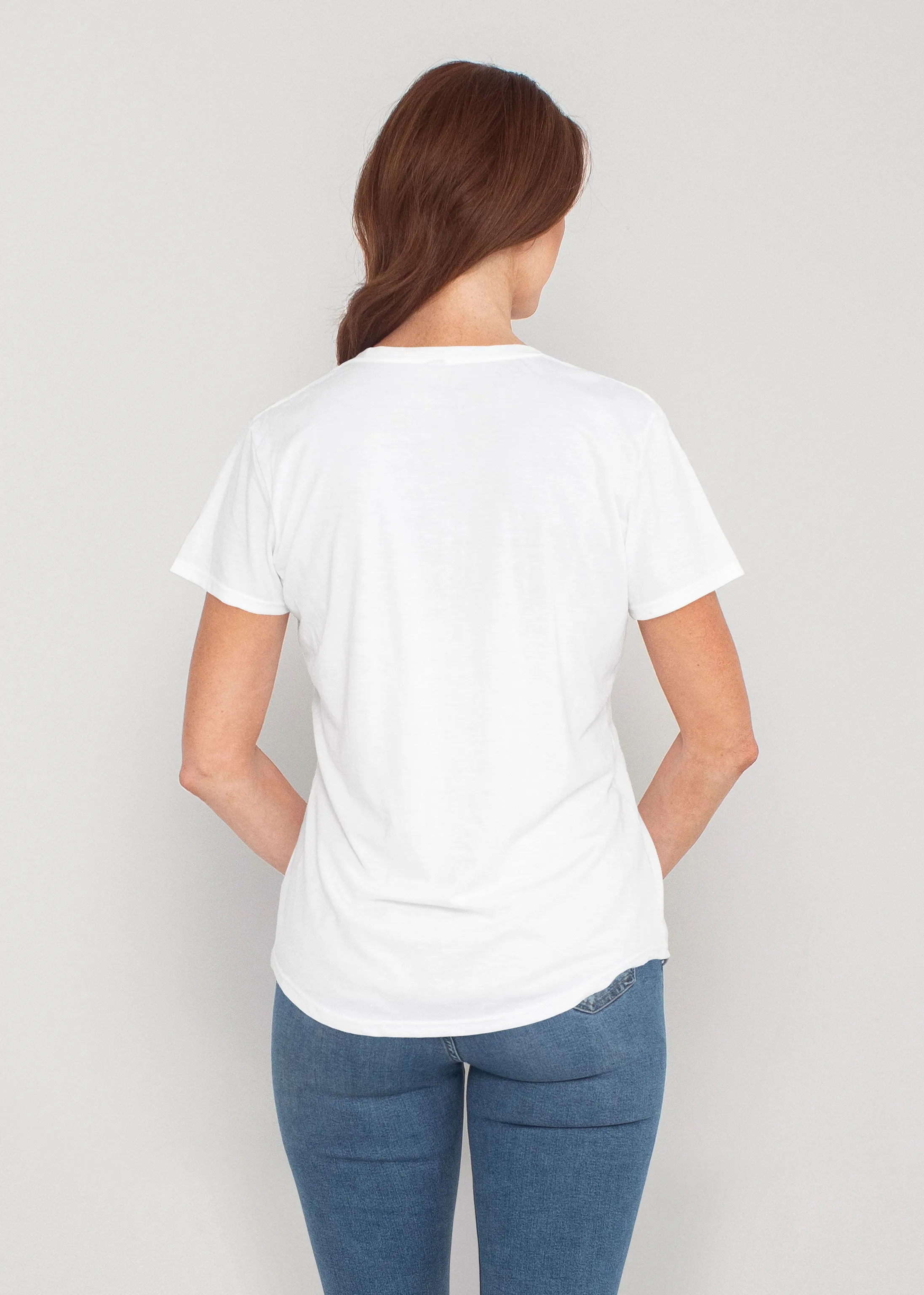 Natural White (5555) ~ Contoured Tri-Blend Scoop Tee