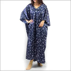Navy Blue Printed Caftan