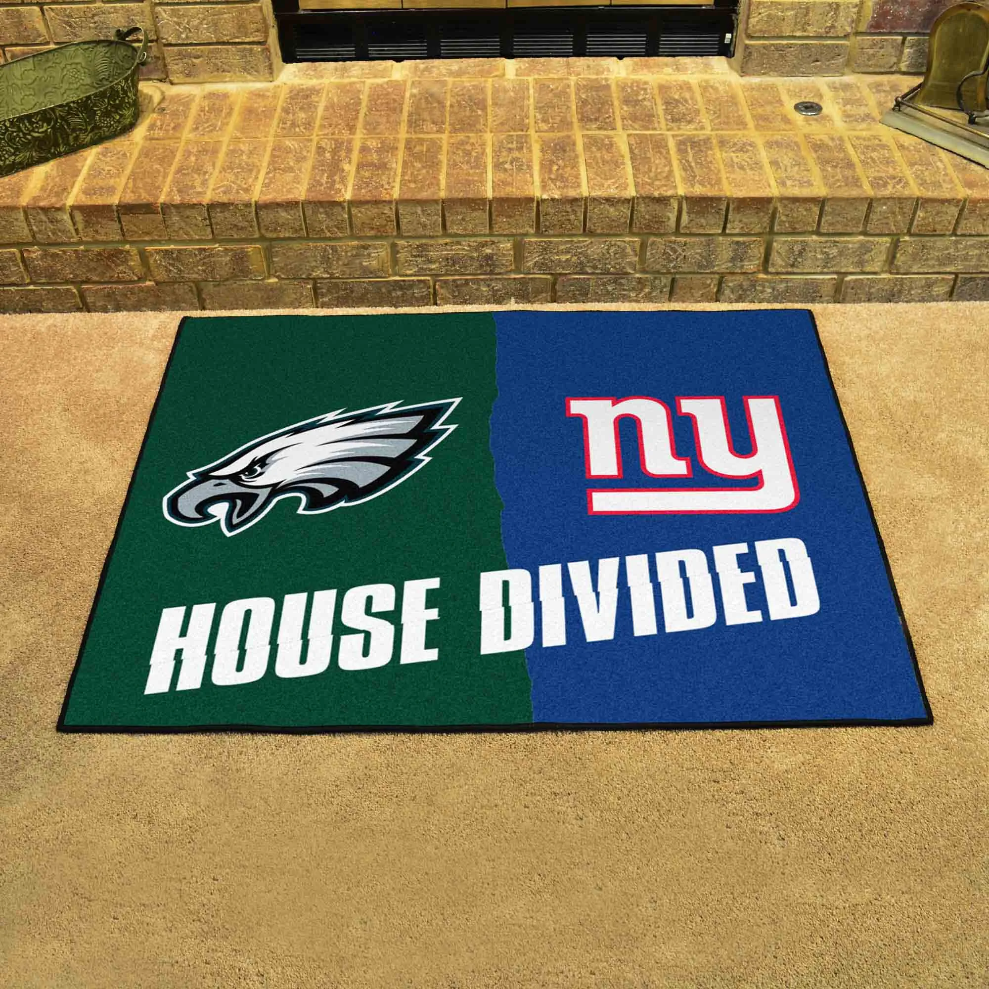 NFL House Divided Mat - Eagles / Giants