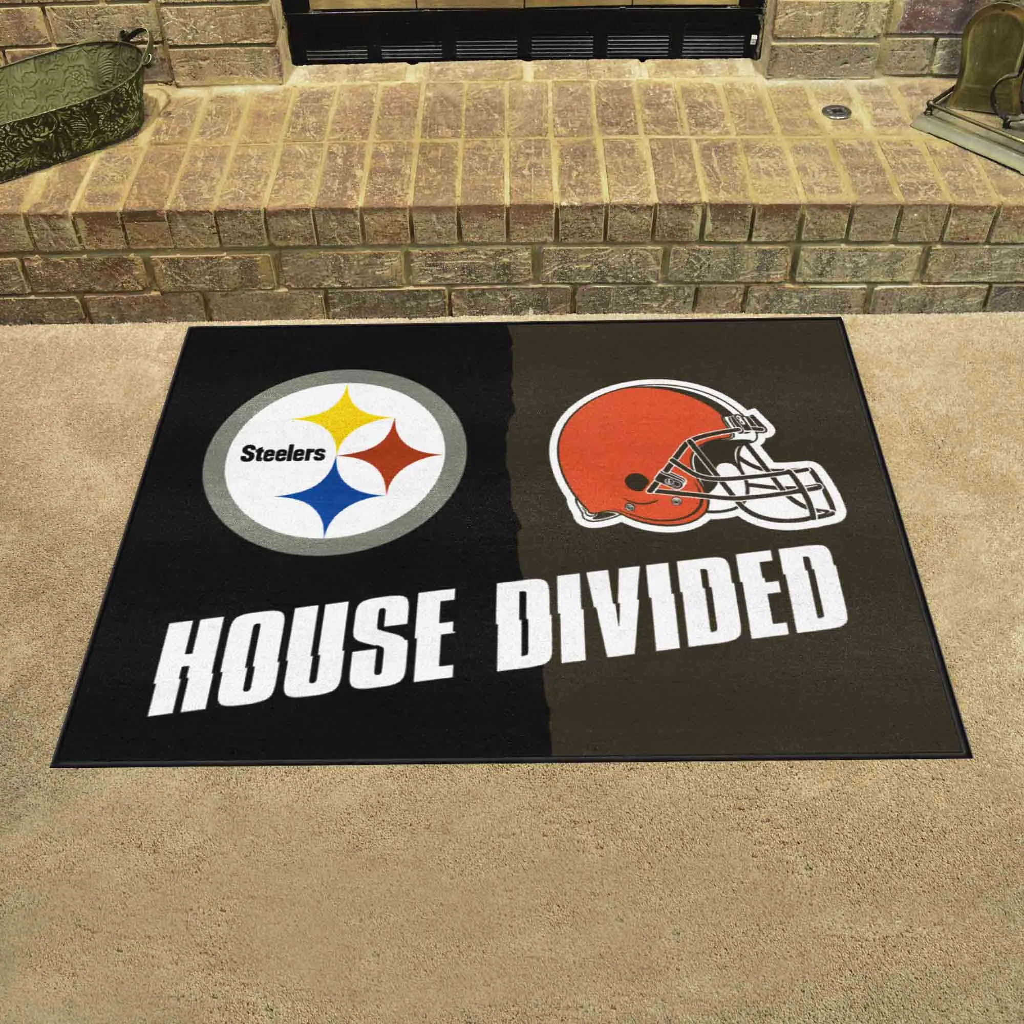 NFL House Divided Mat - Steelers / Browns