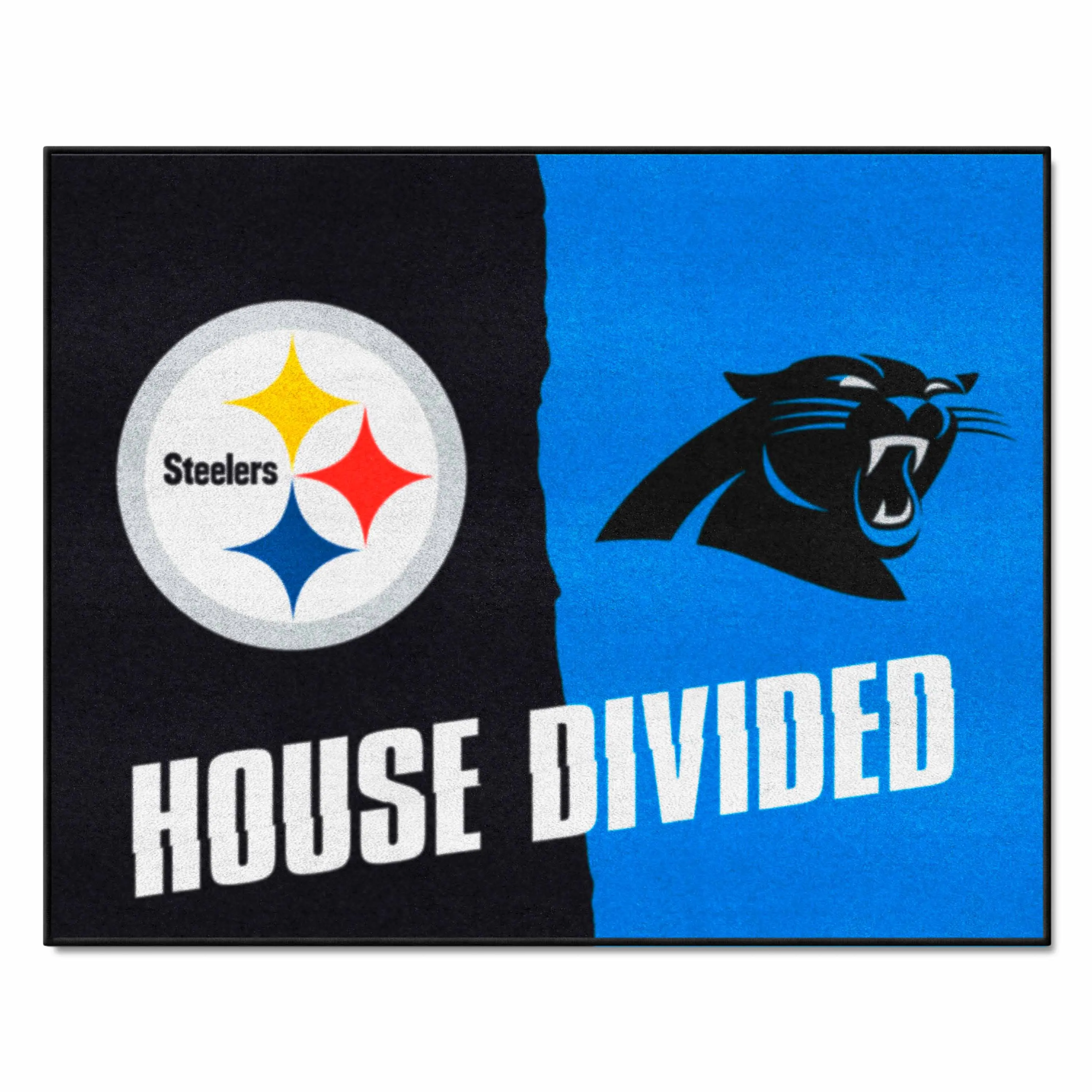 NFL House Divided Mat - Steelers / Panthers