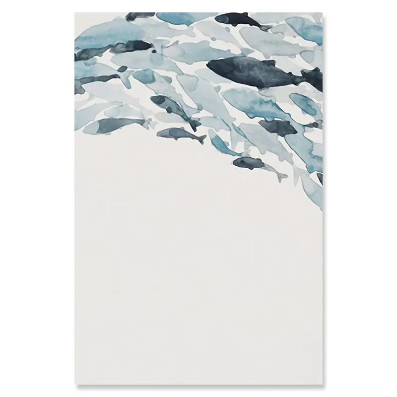Nordic Simple Abstract Fish Wall Art