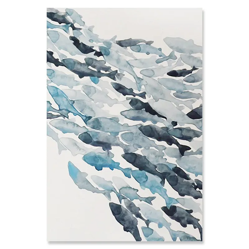 Nordic Simple Abstract Fish Wall Art