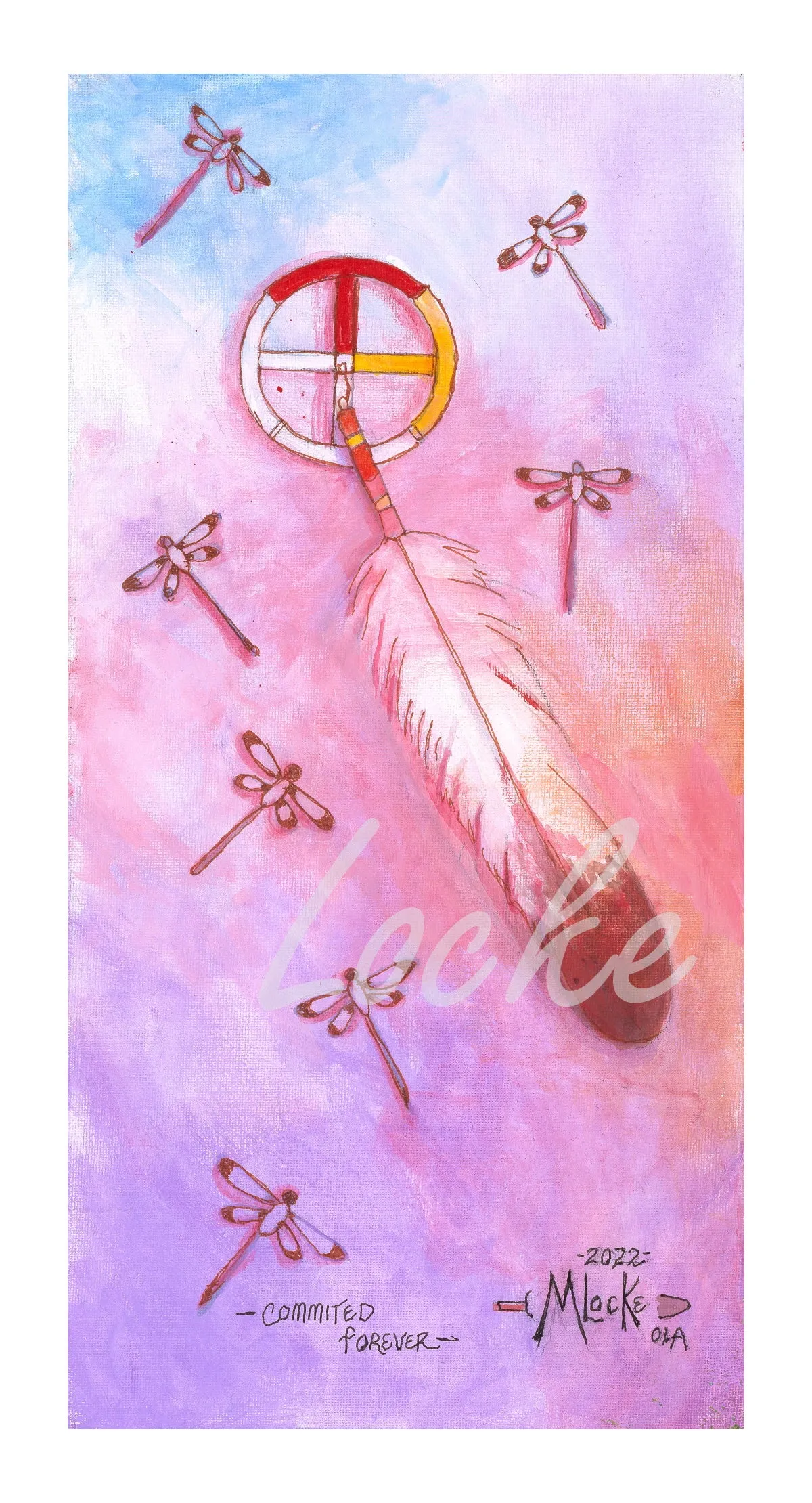 Original Acrylic on Canvas Panel - Commited Forever