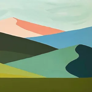 Original Painting: Modern Mountain Horizon