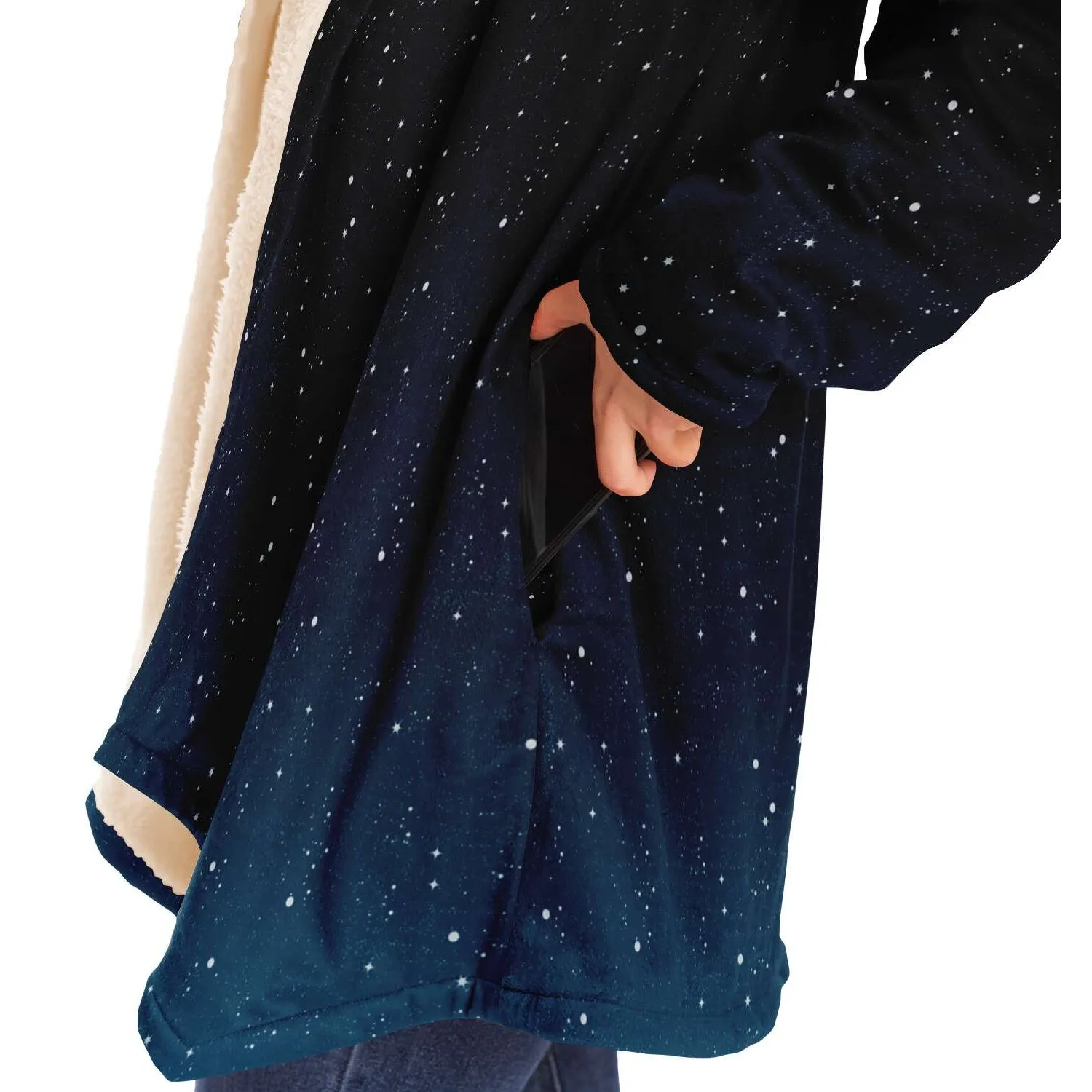Outer Space Ombre Galaxy Cloak - White or Black Fleece Lining