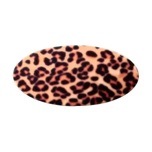 Oval Large Leopard Hair Clip