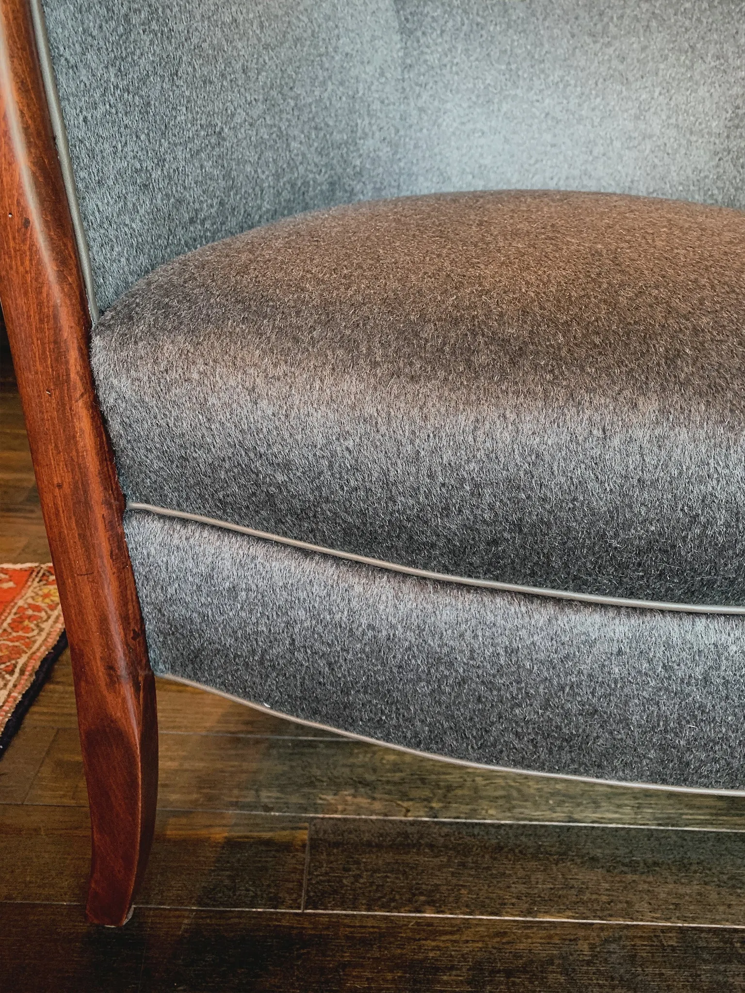 Pair of 1940s Danish Art Deco Walnut Armchairs