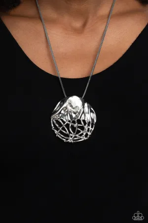 Paparazzi Lush Lattice Necklace White