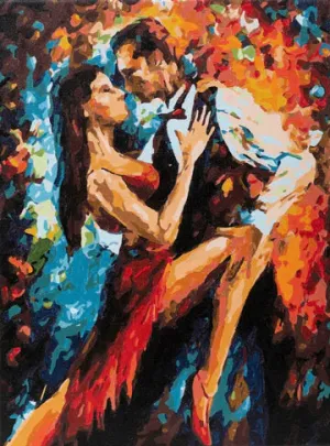PBN-3040-024: "Kiss Melody" Craft Buddy Paint by Numb3rs 30cmx40cm Framed Kit