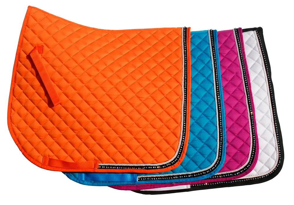 Personalised Equestrian Saddlecloth Saddle Pad - Hearts Design