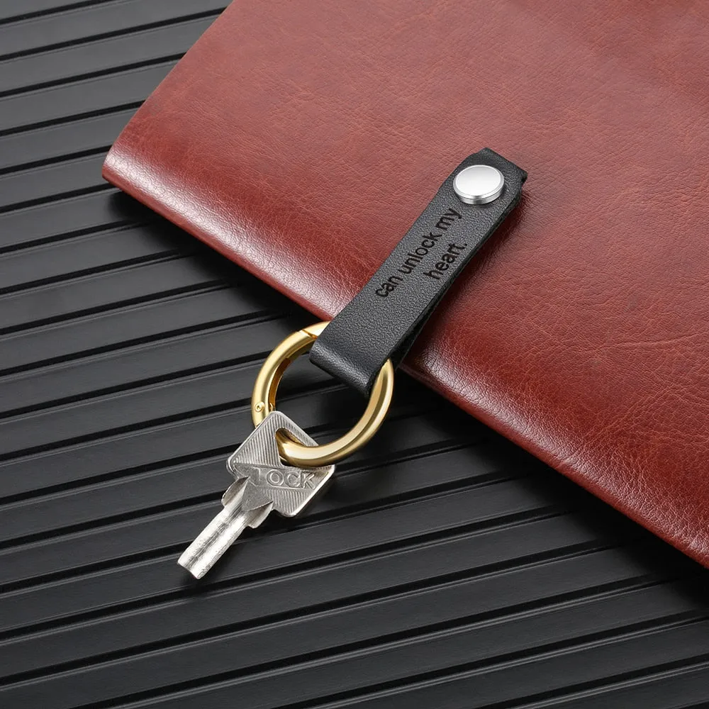 Personalized Engraving Name Gold Color Keyring Keychain