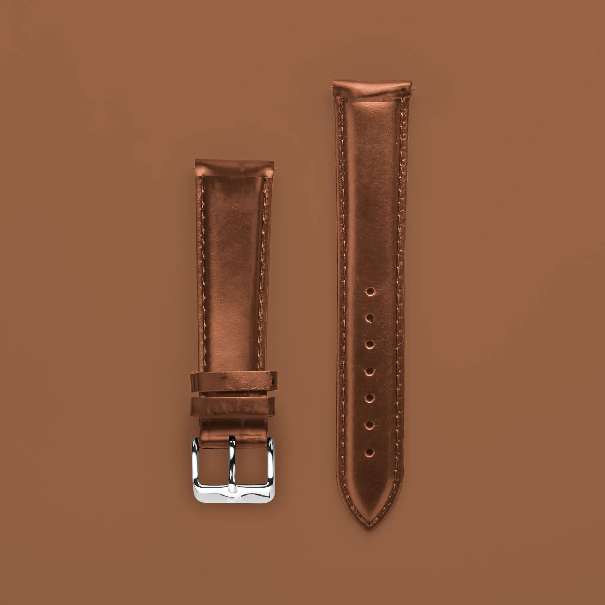 Pin Buckle - Brown Leather