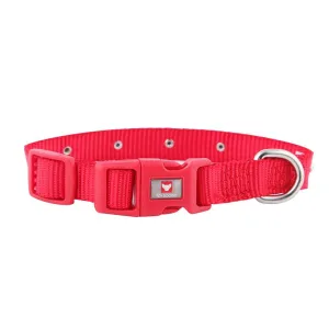 Posh Tail Deep Red Nylon Dog Collar