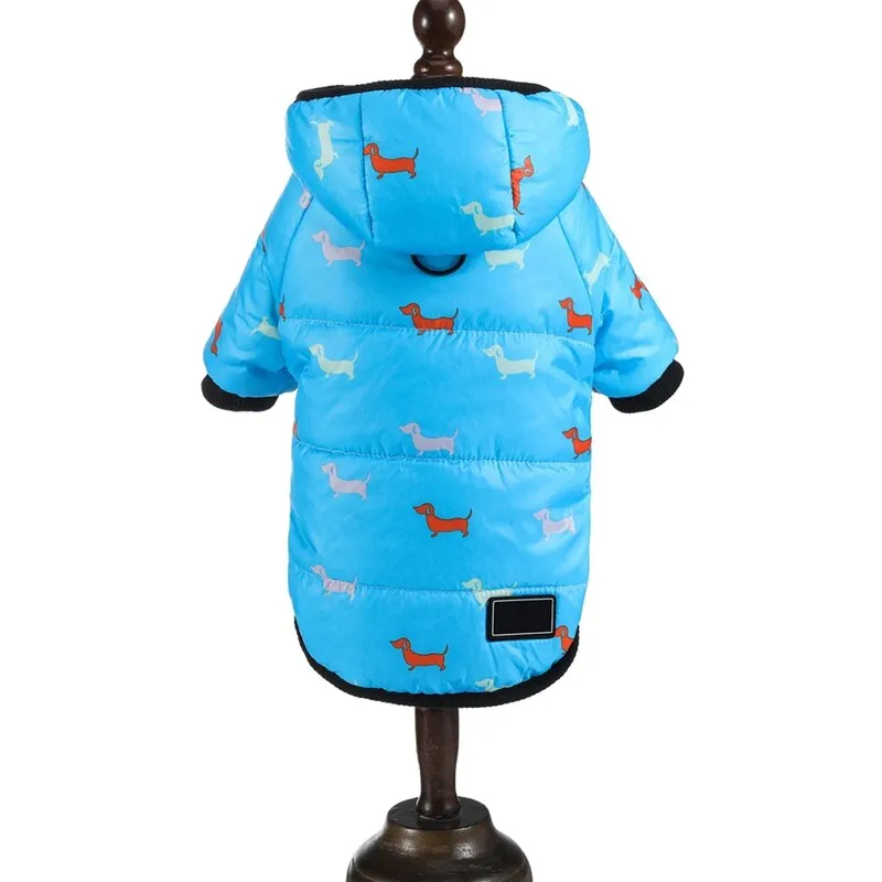 Printed Coat with a Hoodie for Pets