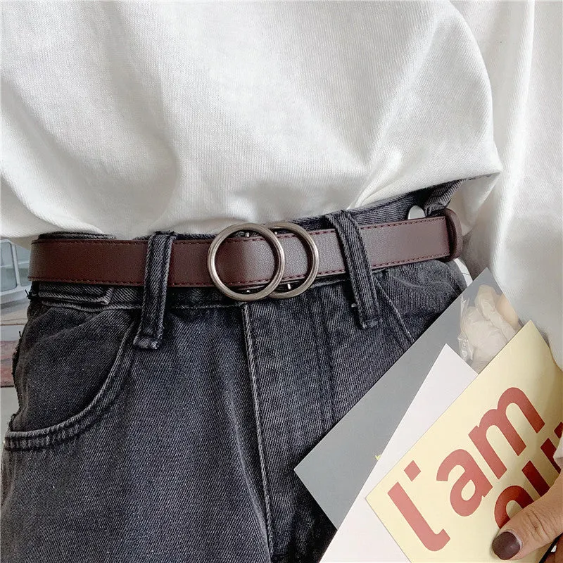 "SIMPLE RETRO HOLELESS" BELT K122820